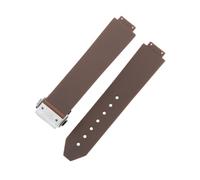 ROUHO 13mm x 20mm Silicone Watch Strap Waterproof Rubber Watch Band Stainless Steel Deployment Clasp Soft for Hublot C2