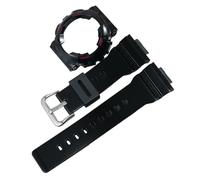 ROUHO 14mm Transparent Silicone Watchstrap Clear Rubber Watch Band Waterproof Sport Replacement Case Set for Casio BA-110 BA-111 BA-120 BA-112 BA-130 - A14