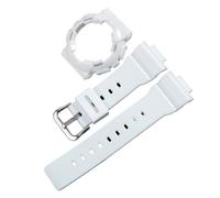 ROUHO 14mm Transparent Silicone Watchstrap Clear Rubber Watch Band Waterproof Sport Replacement Case Set for Casio BA-110 BA-111 BA-120 BA-112 BA-130 - A17
