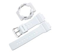 ROUHO 14mm Transparent Silicone Watchstrap Clear Rubber Watch Band Waterproof Sport Replacement Case Set for Casio BA-110 BA-111 BA-120 BA-112 BA-130 - A19