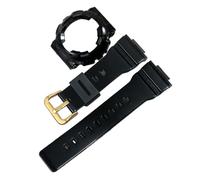 ROUHO 14mm Transparent Silicone Watchstrap Clear Rubber Watch Band Waterproof Sport Replacement Case Set for Casio BA-110 BA-111 BA-120 BA-112 BA-130 - A12