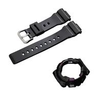 ROUHO 14mm Transparent Silicone Watchstrap Clear Rubber Watch Band Waterproof Sport Replacement Case Set for Casio BA-110 BA-111 BA-120 BA-112 BA-130 - A15
