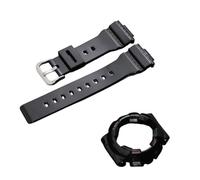 ROUHO 14mm Transparent Silicone Watchstrap Clear Rubber Watch Band Waterproof Sport Replacement Case Set for Casio BA-110 BA-111 BA-120 BA-112 BA-130 - A16