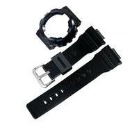 ROUHO 14mm Transparent Silicone Watchstrap Clear Rubber Watch Band Waterproof Sport Replacement Case Set for Casio BA-110 BA-111 BA-120 BA-112 BA-130 - A13