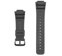 ROUHO 16mm Black Rubber Watch Band With Buckle for CASIO G-Shock DW-6900 DW6600