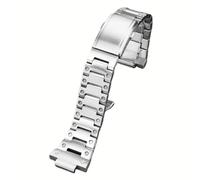 ROUHO 16mm Stainless Steel Watch Band Replacement Modification Kit Watch Straps Accessory Compatible with Casio GA-2100 2110-Silver