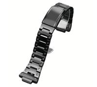 ROUHO 16mm Stainless Steel Watch Band Replacement Modification Kit Watch Straps Accessory Compatible with Casio GA-2100 2110-Black