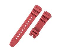 ROUHO 18mm Convex Soft Rubber Watch Strap Replacement Waterproof Watch Band for Casio W-218HF-108AE12001000/1300