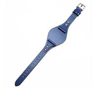 ROUHO 18mm Genuine Leather Watch Strap Women's Watch Strap Replacement Watch Accessories for Fossil ES4114 ES4113 ES3625 ES3616-Blue