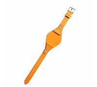 ROUHO 18mm Genuine Leather Watch Strap Women's Watch Strap Replacement Watch Accessories for Fossil ES4114 ES4113 ES3625 ES3616-Yellow