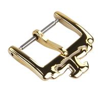 ROUHO 18mm Leather Watch Strap Buckle Accessory Stainless Steel Watch Pin Buckle for Jaeger-LeCoultre-Gold