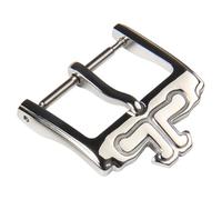 ROUHO 18mm Leather Watch Strap Buckle Accessory Stainless Steel Watch Pin Buckle for Jaeger-LeCoultre-Silver