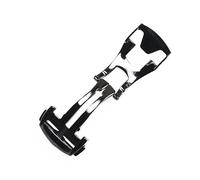 ROUHO 18mm Stainless Steel Deployment Watch Buckle Leahter Nylon Watch Strap Buckle Accessories for OM-EGA SEAMASTER SPEEDMASTER-Black