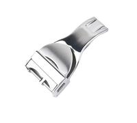 ROUHO 18mm Stainless Steel Folding Watch Buckle Extendable Replacement Watch Clasp for Tudor Black Bay Clair de Rose Fastrider-Silver