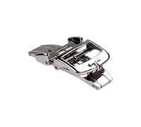 ROUHO 18mm Stainless Steel Watch Buckle - Men's Leather Strap Folding Watch Clasp Accessory for Jaeger-LeCoultre Master-Silver
