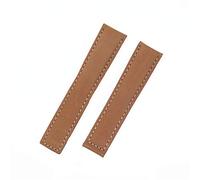 ROUHO 20 x 18mm Flat Interface Leather Watch Strap Replacement Watch Bracelet Accessories for T-A-G HE-UE-R CAR-RE-RA AQ-UARA-CER MON-ACO-Khaki