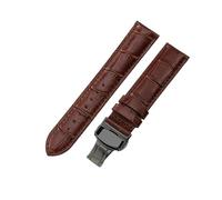 ROUHO 20mm Handmade Comfortable Leather Watch Strap Ergonomic Replacement Watch Band for Tissot Heritage T063.610 PRS 516 T100.430 T121.430-Brown + Black Buckle