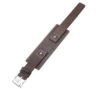 ROUHO 20mm Leather Watch Strap Leather Replacement Watchband Watch Accessories for Fossil JR1190-Brown