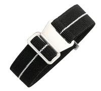 ROUHO 20mm Lightweight Nylon Watch Straps Versatile Replacement Watch Bracelet0-B + Silver Buckle