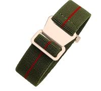 ROUHO 20mm Nylon Watch Strap Adjustable Resilient Watchband with Durable Clasp0-D + Rose Gold Buckle