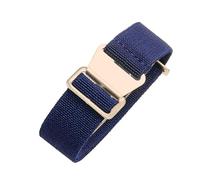 ROUHO 20mm Nylon Watch Strap Adjustable Resilient Watchband with Durable Clasp0-M + Rose Gold Buckle