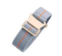 ROUHO 20mm Nylon Watch Strap Adjustable Resilient Watchband with Durable Clasp0-P + Rose Gold Buckle