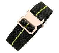 ROUHO 20mm Nylon Watch Strap Adjustable Resilient Watchband with Durable Clasp0-Q + Rose Gold Buckle