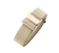ROUHO 20mm Nylon Watch Strap Adjustable Resilient Watchband with Durable Clasp0-R + Rose Gold Buckle