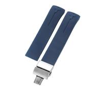ROUHO 20mm Silicone Watch Strap Waterproof Rubber Wristband Bracelet Stainless Steel Buckle Soft for Tissot T-Touch T013 T081 T091 A8