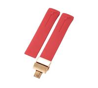 ROUHO 20mm Silicone Watch Strap Waterproof Rubber Wristband Bracelet Stainless Steel Buckle Soft for Tissot T-Touch T013 T081 T091 A19