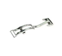 ROUHO 20mm Stainless Steel Watch Buckle Deployment Clasp Watchband Replacement Accessories for BREITLING AV-ENG-ER SEAWOLF-Silver