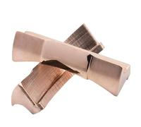 ROUHO 20mm Stainless Steel Watch End Link Adapter Curved Watch Strap Connector for Rolex Cosmograph Daytona 116500-Rose Gold