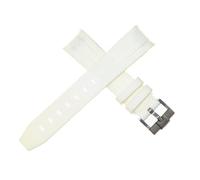 ROUHO 20mm Waterproof Silicone Watch Strap Replacement Watch Accessories Watch Bracelet for Rolex Submariner Explorer-White