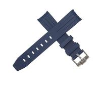 ROUHO 20mm Waterproof Silicone Watch Strap Replacement Watch Accessories Watch Bracelet for Rolex Submariner Explorer-Blue
