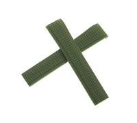 ROUHO 21mm Adjustable Silicone Watch Strap Replacement Watch Accessories Soft Watchband for PAT-EK PH-ILIP-PE AQU-ANA-UT-Green