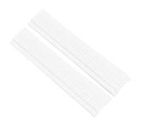 ROUHO 21mm Rubber Watch Band Curved End Interface, Soft Waterproof Replacement Watch Strap for Patek Philippe Aquanaut-White