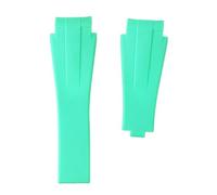 ROUHO 21mm Silicone Watch Strap Adjustable Watch Bracelet Accessories Replacement Watchband for ROLEX DEEPSEA-Light Green