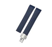 ROUHO 21mm Silicone Watch Strap Waterproof Rubber Watch Band Stainless Steel Deployment Clasp Buckle Soft for Patek Philippe Aquanaut J2