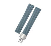ROUHO 21mm Silicone Watch Strap Waterproof Rubber Watch Band Stainless Steel Deployment Clasp Buckle Soft for Patek Philippe Aquanaut B2