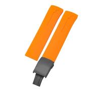 ROUHO 21mm Silicone Watch Strap Waterproof Rubber Wristband Band Stainless Steel Deployment Clasp Soft for Tissot T-Touch T013 T081 T091 A26
