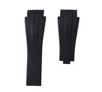 ROUHO 21mm Waterproof Silicone Watch Strap Adjustable Watch Bracelet Accessories for ROLEX DEEPSEA-Black