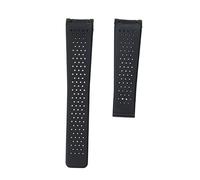 ROUHO 22mm Black Water Resistant Watch Strap Silicone Watch Bracelet Accessories for T-A-G HE-UE-R CAR-RE-RA AQ-UARA-CER-Black