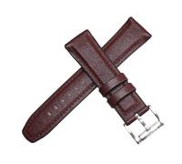 ROUHO 22mm Leather Silicone Bottom Watch Bracelet Quick Release Pin Buckle Watch Strap for Fossil-Coffee