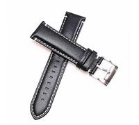 ROUHO 22mm Leather Watch Bracelet Quick Release Watch Strap Pin Buckle Watch Accessories for Fossil FTW1114-Black