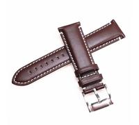 ROUHO 22mm Leather Watch Bracelet Quick Release Watch Strap Pin Buckle Watch Accessories for Fossil FTW1114-Coffee