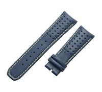 ROUHO 22mm Replacement Watch Band Curved End Genuine Leather Watch Strap for Citizen Eco-Drive Skyhawk A-T AT8020-54L-Yellow Without Buckle