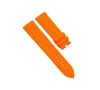 ROUHO 22mm Silicone Rubber Watch Strap, Waterproof Breathable Replacement Watch Band with Quick Release Spring Bars for Citizen BN0191-55L BN0193-17E-Orange