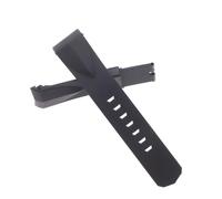 ROUHO 22mm Silicone Rubbern Men's Watch Strap Adjustable Watch Wristband for Corum Admiral's Cup-Black