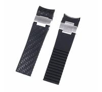 ROUHO 22mm Silicone Watch Band Metal Connector Watch Strap Replacement Watch Accessories for Ul-yss-e Na-rdi-n 263 Marine Diver-Black