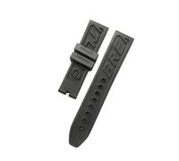ROUHO 22mm Silicone Watch Strap Waterproof Rubber Band Stainless Steel Buckle Soft Sporty Replacement for Breitling Avenger Collection - A1